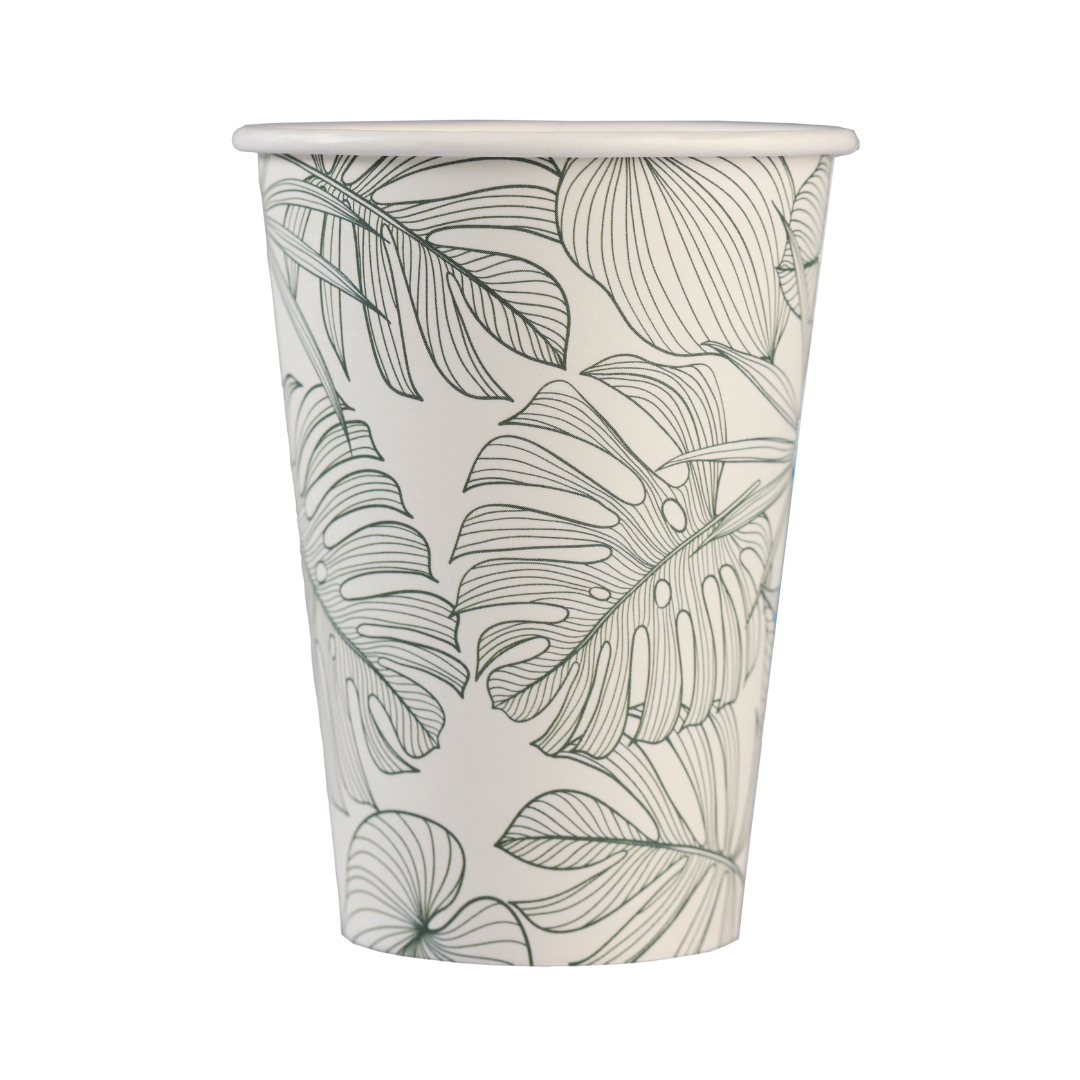 bicchieri in carta 200 ml mp eco solutions tazze usa e getta mecup monstera a fiori