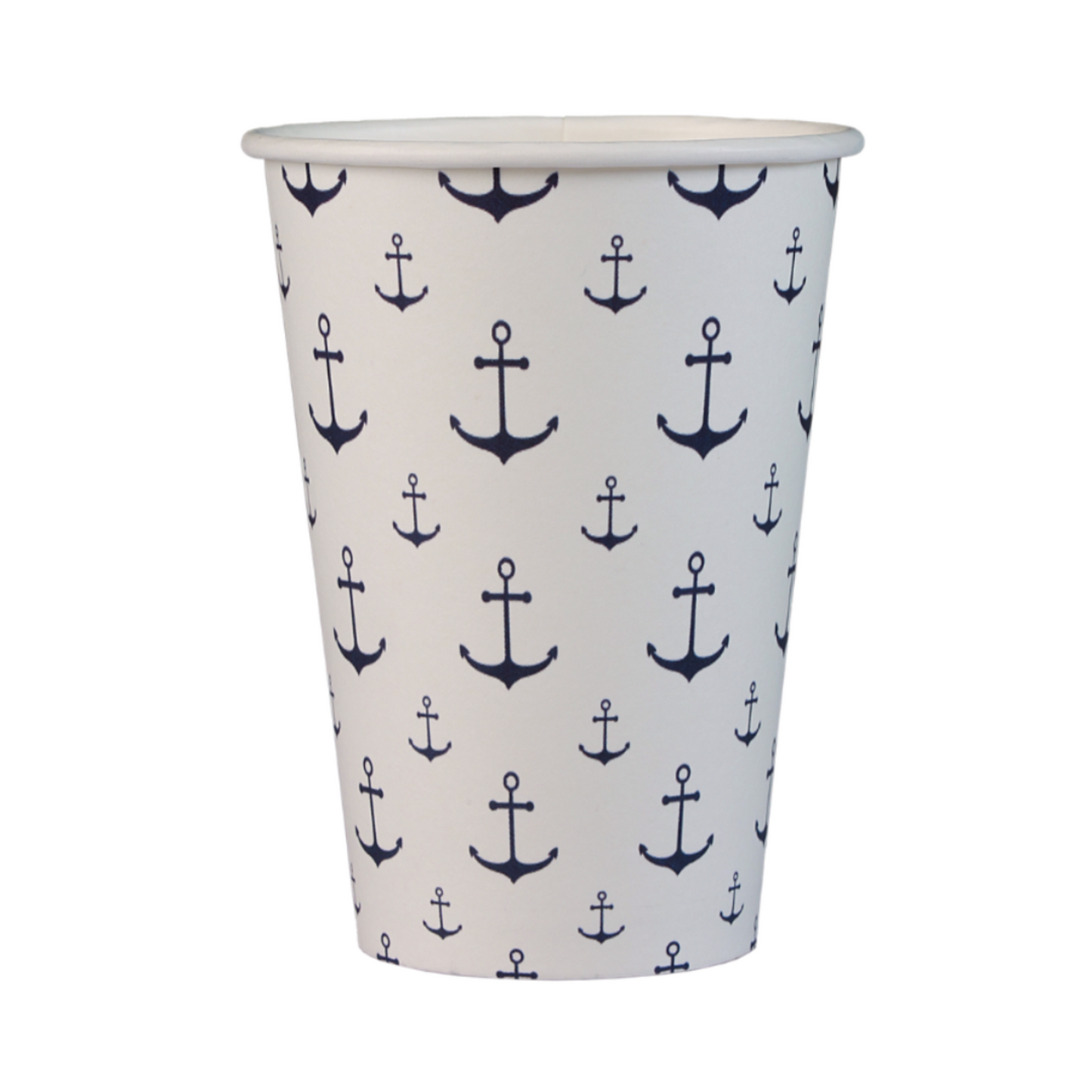 Bicchieri Monouso da 200ml in Carta Plastic-Free con Stampe di Pesciolini e Ancore
