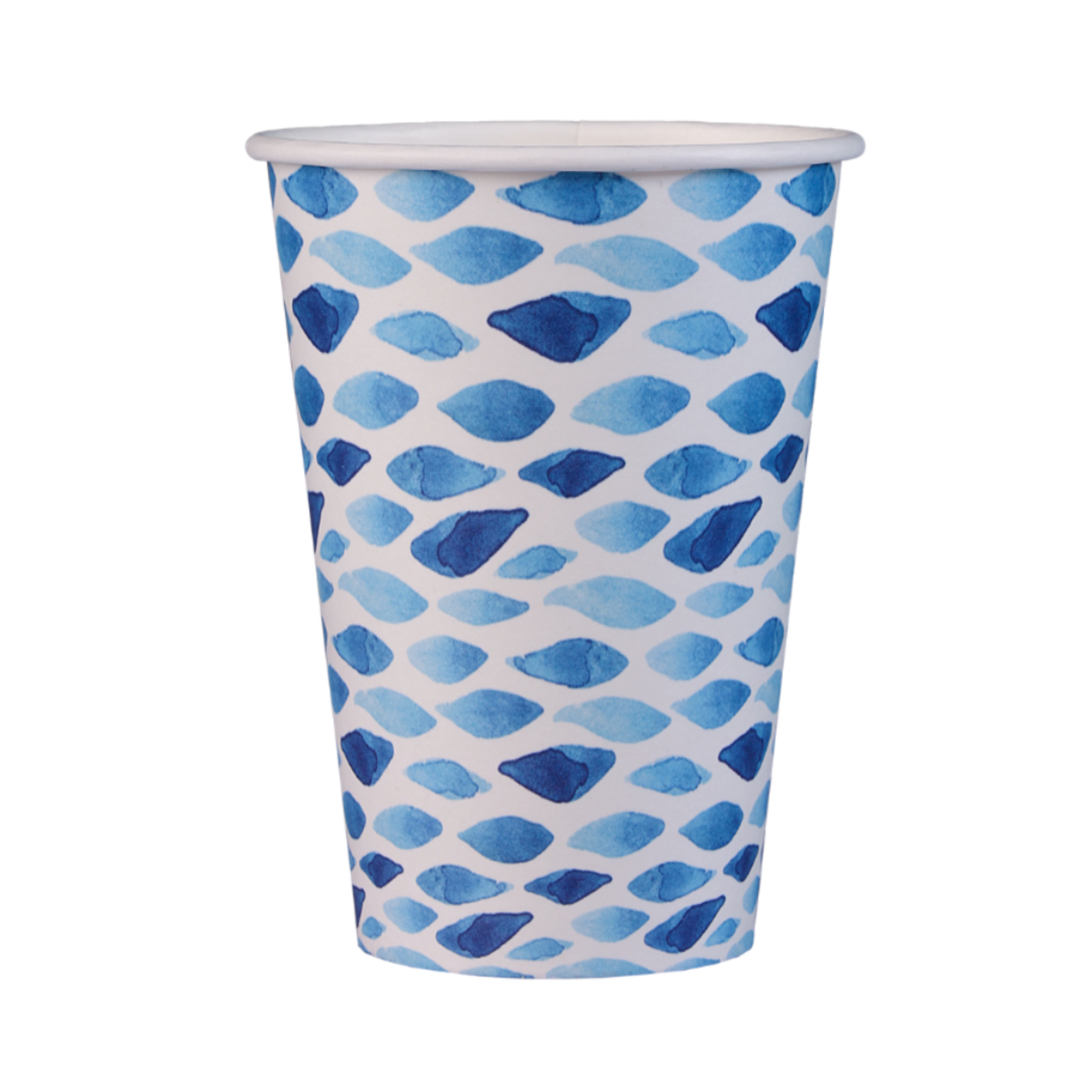 200ml plastic-free paper cups with fish and starfish prints