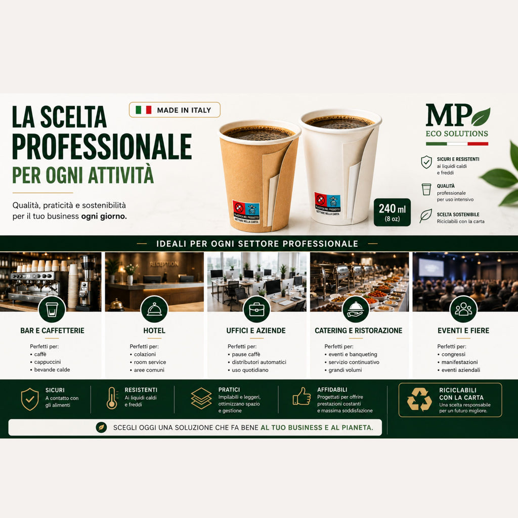 Bicchieri in Carta Havana 240 ml – 1000 Pezzi