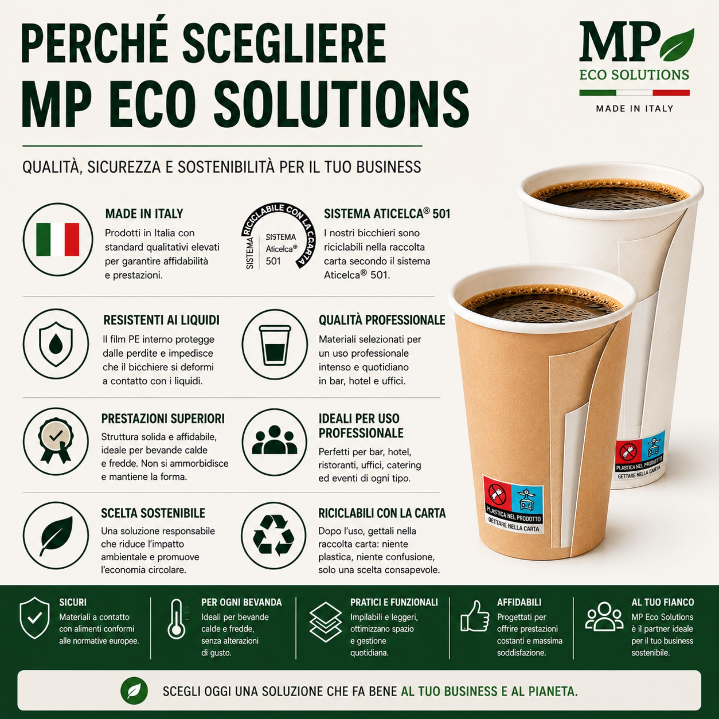 Bicchieri in Carta Havana 240 ml – 1000 Pezzi