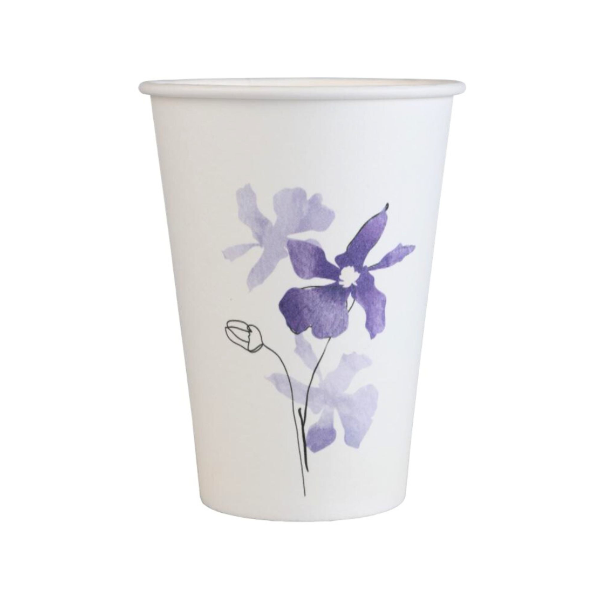 Bicchieri Monouso da 200ml in Carta Plastic-Free con Stampe Floreali