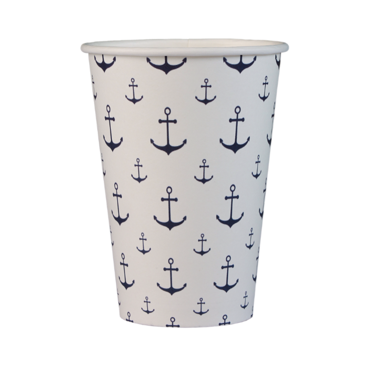 Bicchieri Monouso da 200ml in Carta Plastic-Free con Stampe di Pesciolini e Ancore