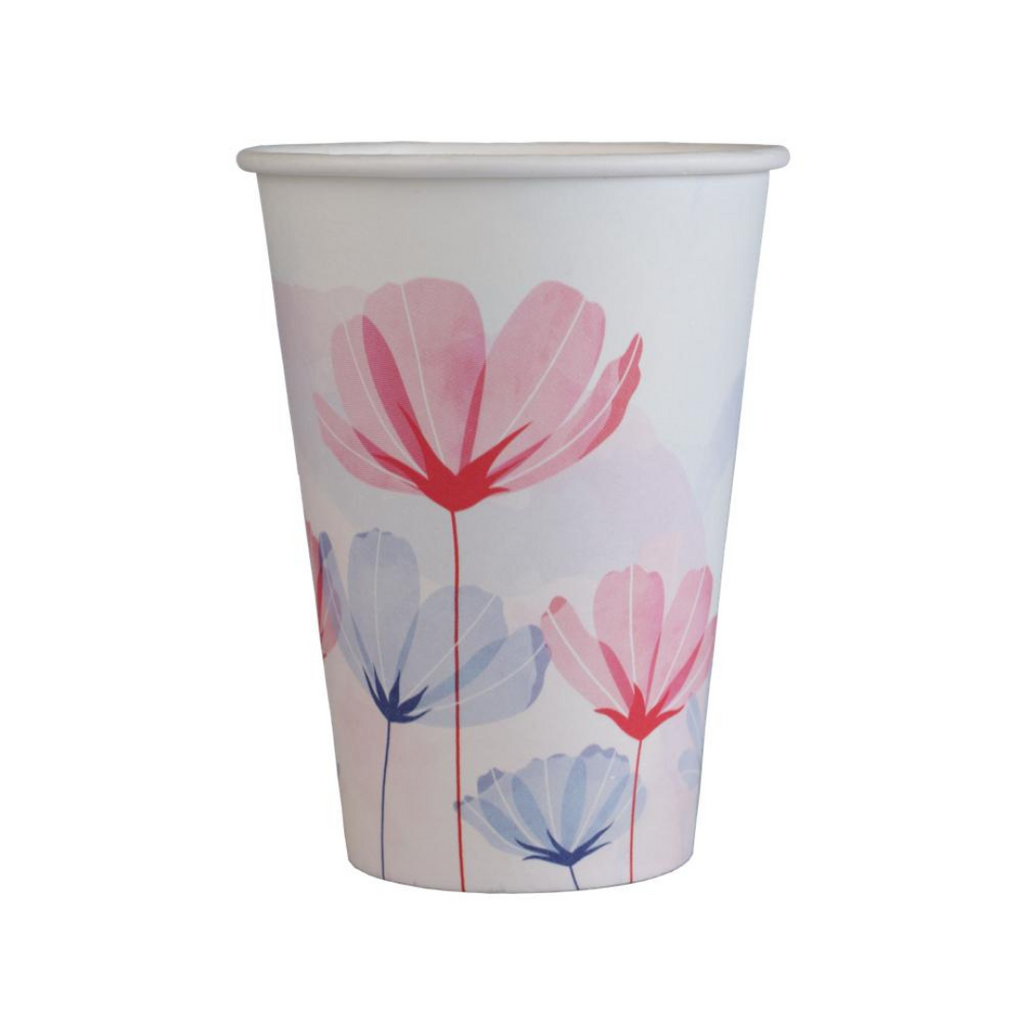 bicchieri in carta 200 ml a fiori mecup store online